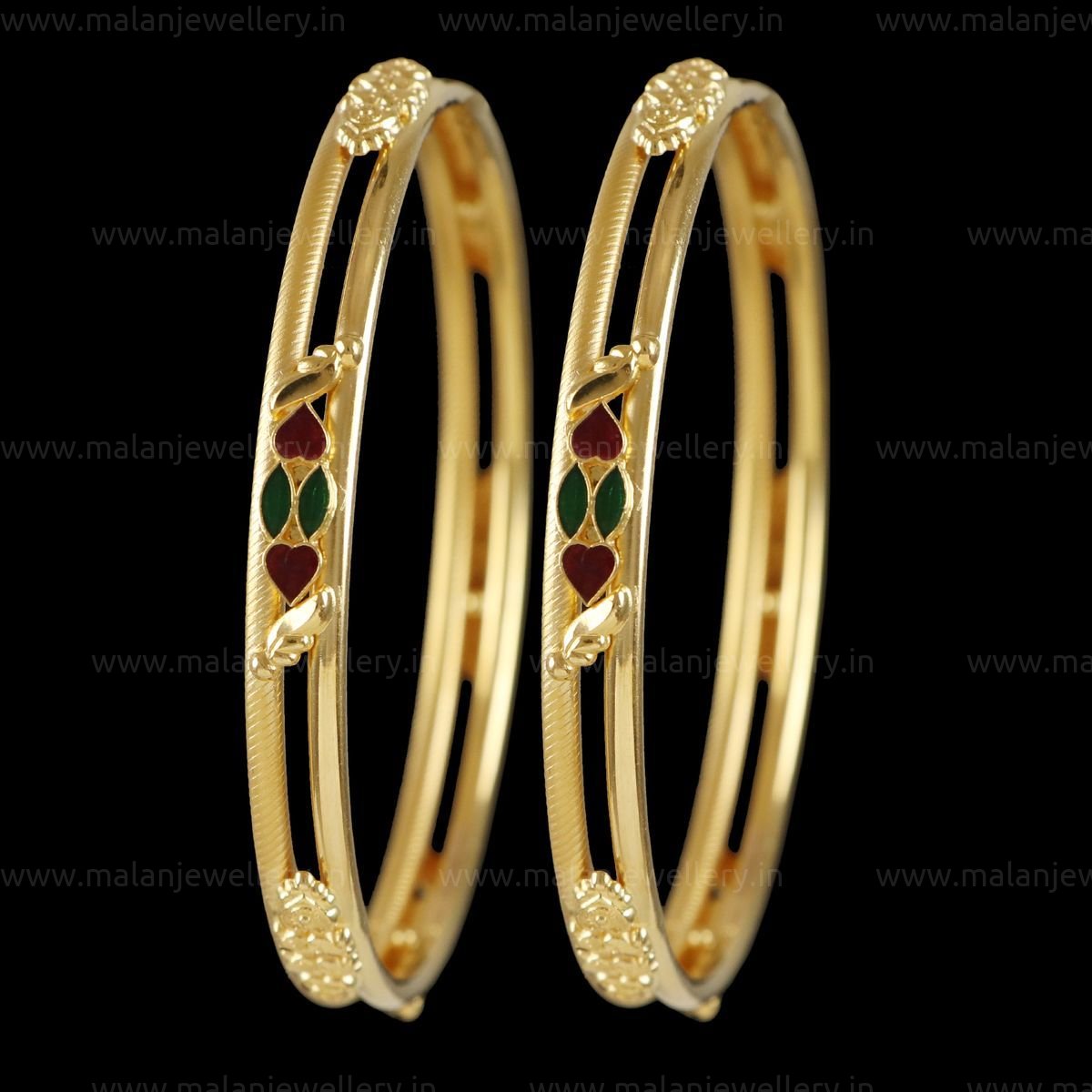 22 KT GOLD DOUBLE TUBE BANGLE